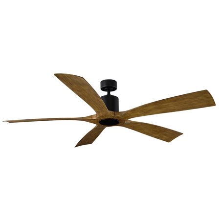 MODERN FORMS 5-Blade Smart Ceiling Fan 70" Matte Blk Distressed Koa w/Remote Control (Light Kit Sold Separately) FR-W1811-70